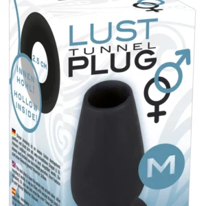 You2Toys Lust Tunnel Plug M Silicone Hollow Plug Black 10 cm