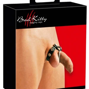 You2Toys Adjustable Black Strap System with 3 Metal Rings 21cm