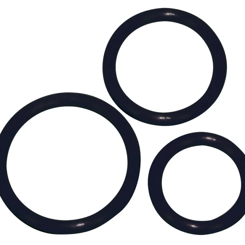 You2Toys Silicone Ring Set 3pcs Black - Adjustable Sizes for Comfort