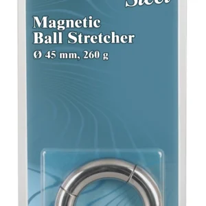 Mister B Magnetic Steel Ring 45 mm - Secure Weighted Design, Silver