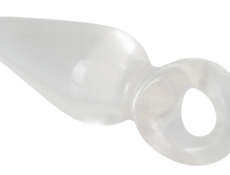 You2Toys Finger Plug Transparent TPR Anal Model with Safety Loop 9.5cm