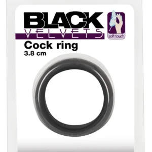 Black Velvets Silicone Ring 3.8 cm Soft Touch Flexible Black