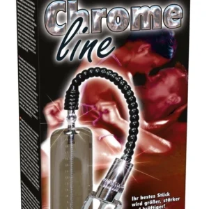 Chrome Line Vacuum Intimate Trainer with Scale, Transparent Brown, 21 cm