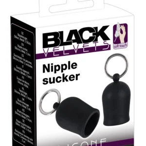You2Toys Nipple Sucker Set Black - Silicone & Metal, 2.1 cm Inner O