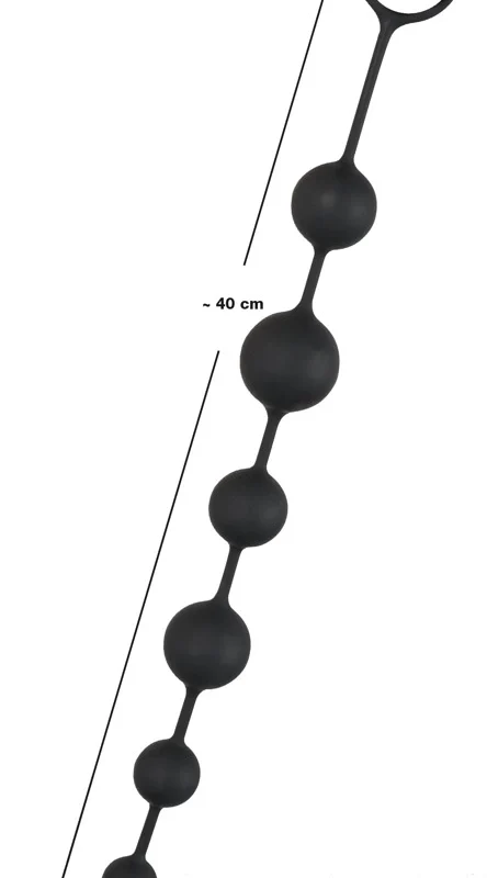 Analinių rutuliukų grandinėlė „Black Velvets“ (juoda)