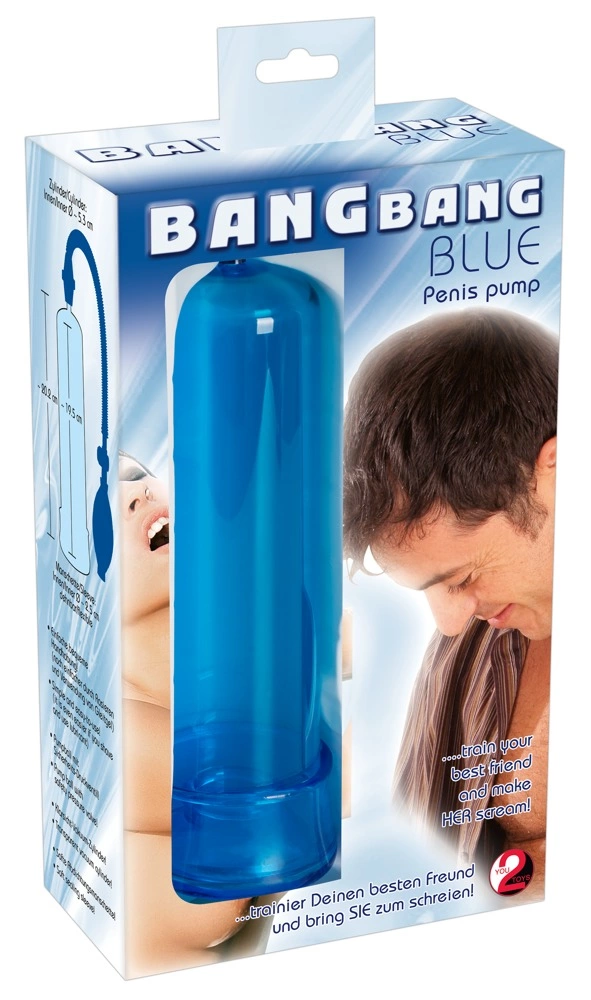 Bang Bang Blue Vacuum Enhancement Device 20.2 cm, Transparent Cylinder ...