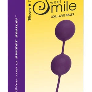 Sweet Smile XXL Weighted Silicone Duo Balls, 21.5 cm, Purple