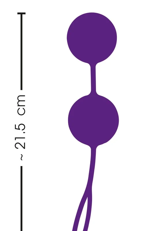 Sweet Smile XXL Weighted Silicone Duo Balls, 21.5 cm, Purple