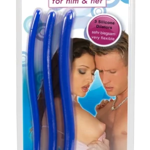 You2Toys Silicone Urethral Dilator Set 3pcs Dark Blue 16.5cm