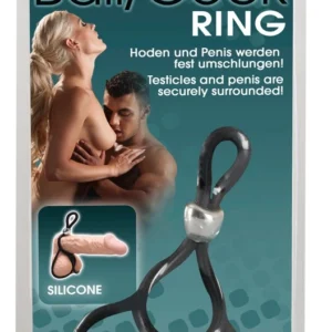 You2Toys Adjustable Triple Ring System Black Silicone 13cm
