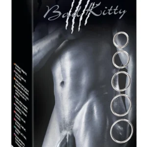 Bad Kitty Professional 5-Piece Metal Ring Set - Polished Carbon Steel