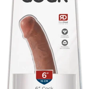 Pipedream King Cock 6" Model Tan with Suction Base, 17 cm, PVC