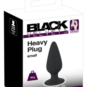 Black Velvets Intimate Plug S 40g Silicone, Tapered Shape, Black