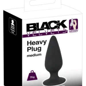 Black Velvets Heavy Plug M 75g - Silicone Anal Plug, Medium Size