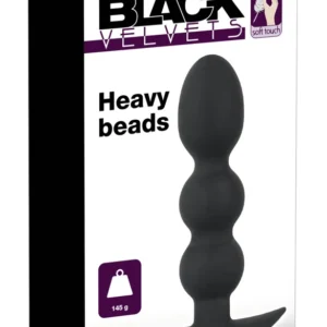 Black Velvets Intimate Beads 145g Silicone Soft Touch Black 13.3cm