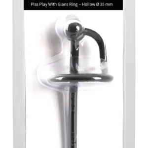 Mystim Glans Ring Intimate Urethral Dilator Silicone 12cm Black