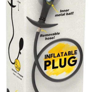 You2Toys Inflatable Plug Metal Core Black 8cm Silicone Training Model
