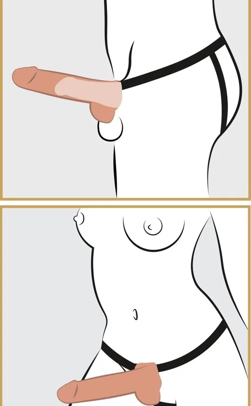 Fetish Fantasy Strap-O 7.5 Inch Adjustable Intimate System, Beige