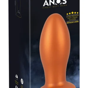 ANOS Soft XL Cone-Shaped Intimate Plug with Suction Base 16 cm Black