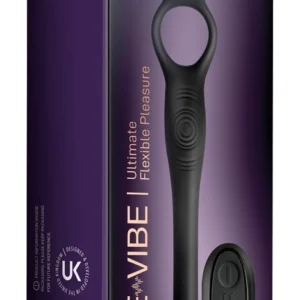 Rocks-Off Vibe Intimate Silicone Duo Ring & Anal Massager, 23.1 cm Black