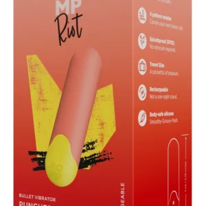 ROMP Riot Mini Vibrator Compact Rechargeable Silicone 7cm Yellow