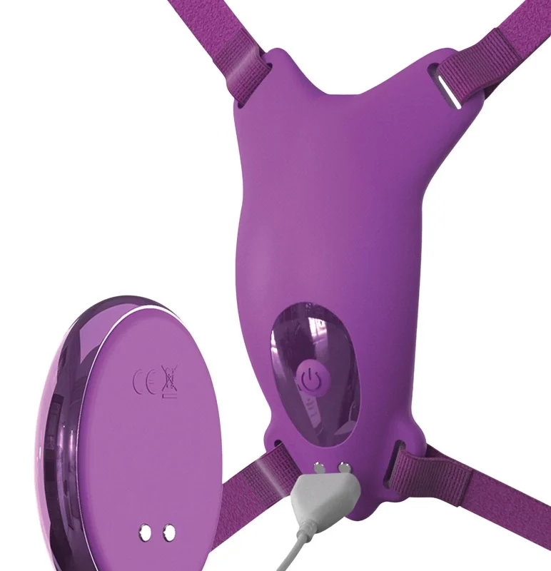 Fantasy For Her Ultimate Butterfly Wearable Vibrating System, Purple, Remote