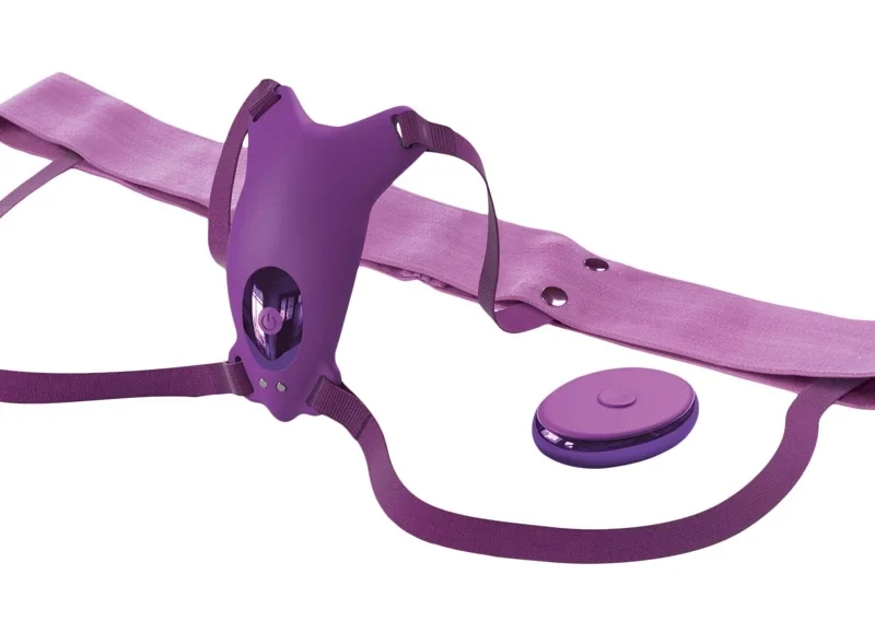 Fantasy For Her Ultimate Butterfly Wearable Vibrating System, Purple, Remote