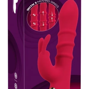 You2Toys Rabbit Vibrator 3 Moving Rings Silicone Waterproof 23.7cm Pink