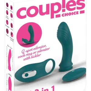 Couples Choice RC 3in1 Multi-Functional Intimate Set, Remote Control, Silicone