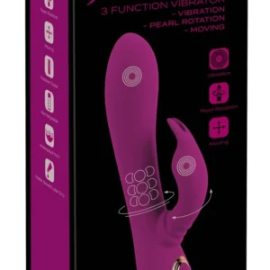 Javida 3-Function Rotating Pearl Silicone Intimate Massager, 23 cm, Purple