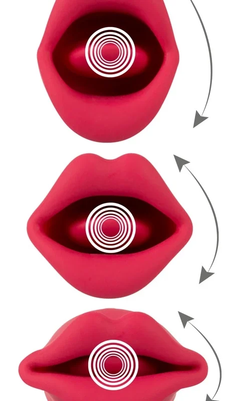 You2Toys Oral Fun Vibrator Moving Lips Silicone Pink 13cm