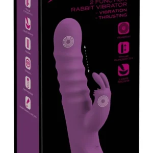 Javida 2 Function Rabbit Intimate Device - Thrusting & Vibrating, Pink