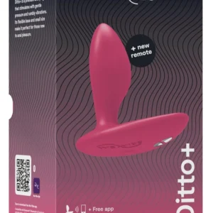 We-Vibe Ditto+ Cosmic Pink - Remote Vibrating Plug, Waterproof, Silicone