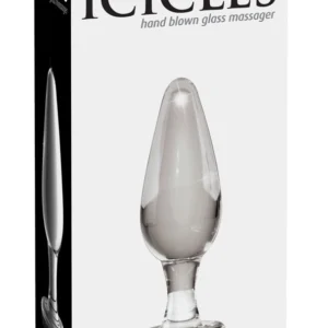 Pipedream Icicles No. 26 Glass Plug Clear, 11 cm, Hypoallergenic