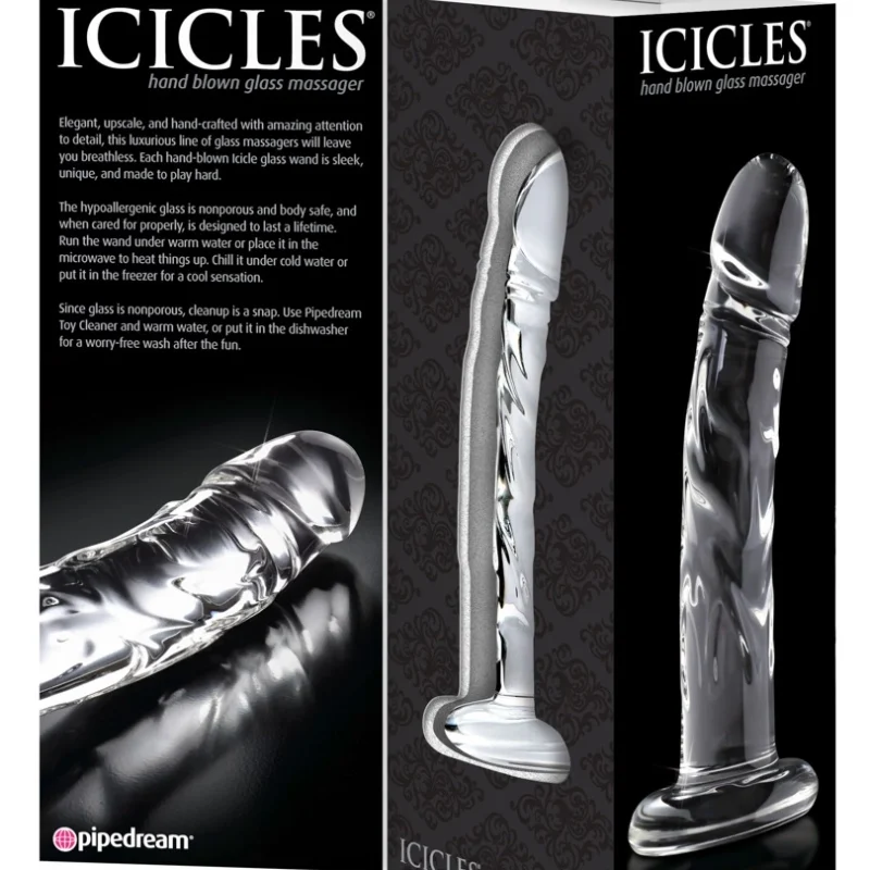 Pipedream Icicles No. 62 Transparent Glass Massage Tool 18cm