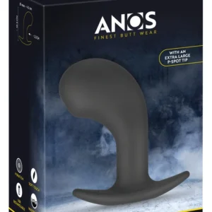 ANOS Big Head Silicone Prostate Massager with 10 Vibration Modes, Black