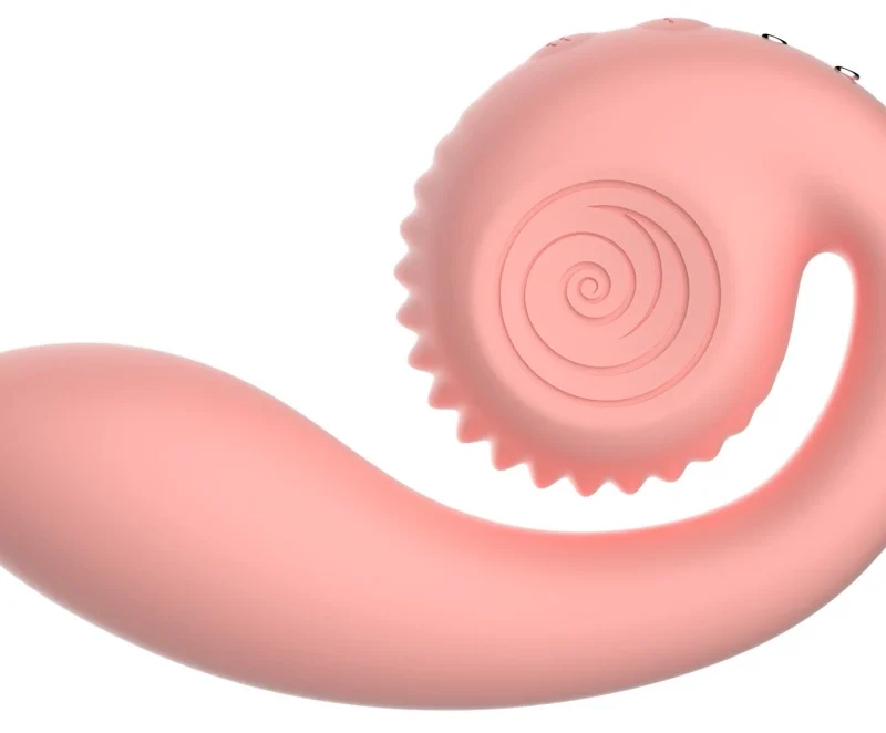 Snail Vibe Gizi Peachy Pink - Dual Intimate Device, Silicone, 19cm