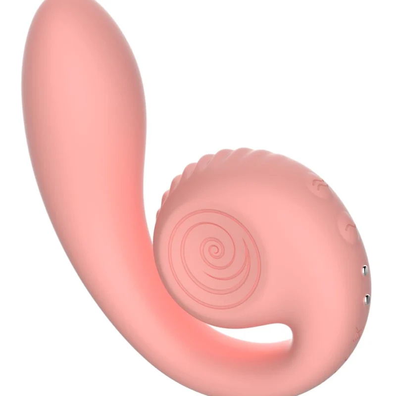 Snail Vibe Gizi Peachy Pink - Dual Intimate Device, Silicone, 19cm