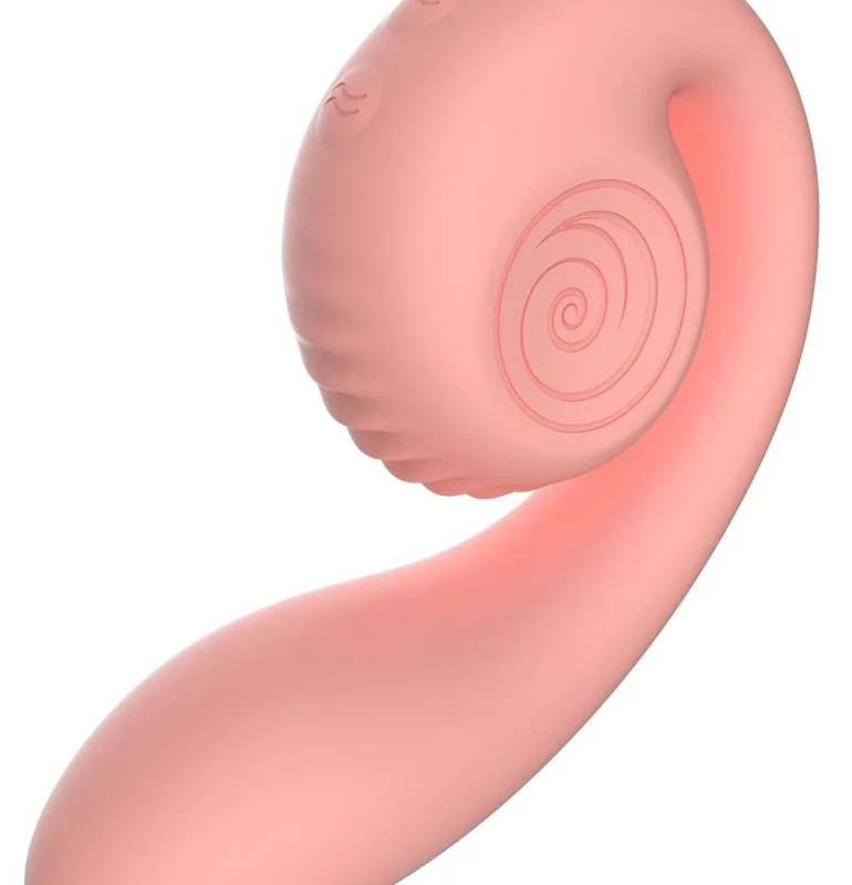 Snail Vibe Gizi Peachy Pink - Dual Intimate Device, Silicone, 19cm