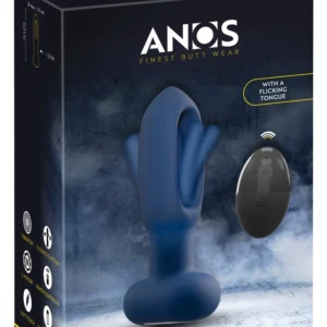 ANOS RC Flickering Tongue Anal Plug with Vibration, Silicone, 14.1cm