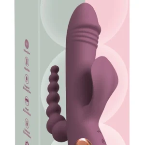 You2Toys Slim Triple Plum 3-in-1 Intimate System, Waterproof, Purple