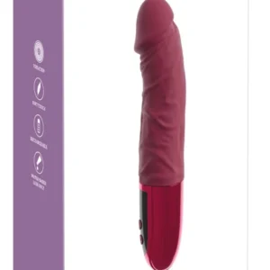 beau coeur VARELO Natural Vibrator Red 23cm 12 Modes Silicone LED USB