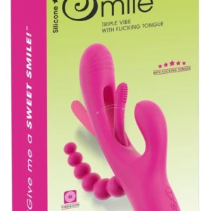Sweet Smile Triple Vibe Flicking Tongue Multi-Stimulation System 24.4cm