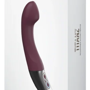 Titanz Vibrator Rubine Red - Flexible Silicone Model, 10 Modes, 19.5cm
