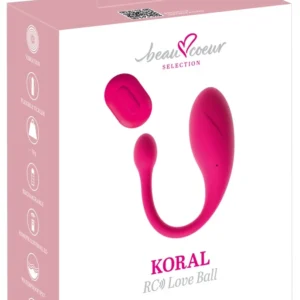 beau coeur KORAL RC Vibrating Pelvic Floor Trainer 20 cm Silicone Pink