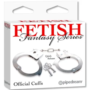 FFS Metal Handcuffs Silver Adjustable with Safety Quick-Release 9.6cm
