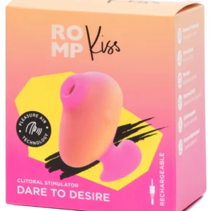 ROMP Kiss Pink Lemonade Compact Air Pulse Intimate Device Silicone