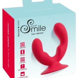 Sweet Smile Dual Vibrator Flexible Intimate System with Suction Cup Pink