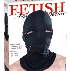 Fetish Fantasy Series Zipper Face Hood Black - Flexible Breathable Mask