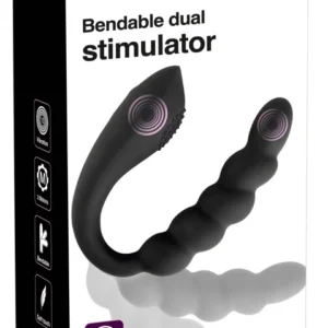 Black Velvets Bendable Dual Stimulator Flexible Silicone 26cm